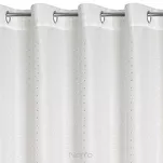 Firana na przelotkach 300x160 SIBEL biała z szampańskim nadrukiem drobnych rombów - 4