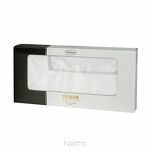 Nakładka elegancka 85x85 MADELE biała zdobiona srebrną lamówką - 6