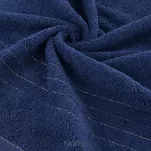 Ręcznik bawełniany 70x140 GALA granatowy zdobiony bordiurą z błyszczącą nicią - 2