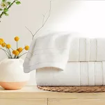 Ręcznik bawełniany 70x140 GALA granatowy zdobiony bordiurą z błyszczącą nicią - 5