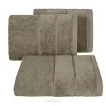 Ręcznik 50x90 MARI jasny brąz z welurową bordiurą w pasy 500 g/m2 - 4