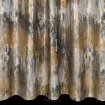 Zasłona na taśmie 140x270 TINA welwetowa musztardowa z szampańskim nadrukiem - 7