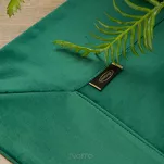 Obrus welwetowy 145x180 VELVET ciemna zieleń wykończony mankietem - 4