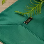 Obrus welwetowy 145x180 VELVET ciemna zieleń wykończony mankietem - 5