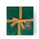 Obrus welwetowy 145x180 VELVET ciemna zieleń wykończony mankietem - 2