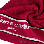 Ręcznik KARL 50x90 KARL Pierre Cardin czerwony zdobiony kontrastową bordiurą z napisami Pierre Cardin - 3