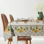 Obrus gobelinowy 140x180 009 naturalny z nadrukiem żółtych cytryn - 7