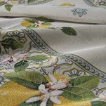 Obrus gobelinowy 140x180 009 naturalny z nadrukiem żółtych cytryn - 3