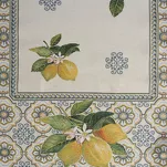 Obrus gobelinowy 140x180 009 naturalny z nadrukiem żółtych cytryn - 5
