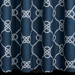 Zasłona na taras 155x200 GARDEN 14 granatowa na szelkach zapinanymi na rzepy wodoodporna styl morski - 6