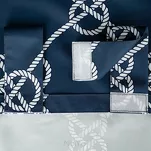 Zasłona na taras 155x200 GARDEN 14 granatowa na szelkach zapinanymi na rzepy wodoodporna styl morski - 9