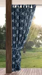 Zasłona na taras 155x200 GARDEN 14 granatowa na szelkach zapinanymi na rzepy wodoodporna styl morski - 9