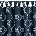 Zasłona na taras 155x200 GARDEN 14 granatowa na szelkach zapinanymi na rzepy wodoodporna styl morski - 3