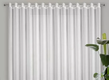 Firana na przelotkach 300x250 SONIA biała o strukturze delikatnego deszczyku