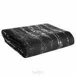 Narzuta z mikrofibry 170x210 BLINK 1 czarna pikowana ze srebrnym przecieranym wzorem Design 91 - 5