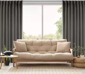 Zasłona na taśmie flex 140x300 MILAN zaciemniająca jednokolorowa grafitowa - 13