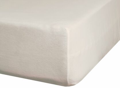 Prześcieradło z satyny bawełnianej z gumką NOVA 3 beżowe 100x200