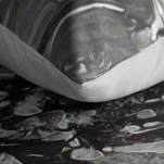 Pościel z makosatyny 160x200 AMAYA Eva Minge jasny brąz szara designerski wzór Premium - 3