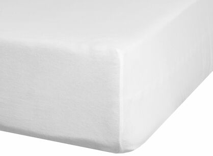 Prześcieradło z satyny bawełnianej z gumką NOVA 3 białe 220x200