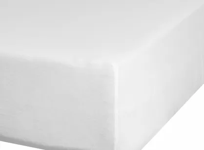 Prześcieradło z satyny bawełnianej z gumką NOVA 3 białe 220x200