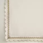 Bieżnik 40x140 LACE kremowy wykończony szampańską koronką - 3