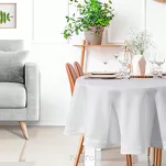 Obrus 145x300 STELLA 2 biały zdobiony kantą z wplecioną nicią srebrną - 4