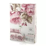 Pościel z mikrowłókna 140x200 PEONY 1 kremowa z nadrukiem różowych piwonii Design 91 - 6