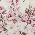 Pościel z mikrowłókna 140x200 PEONY 1 kremowa z nadrukiem różowych piwonii Design 91 - 2
