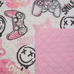 Narzuta pikowana 170x210 KID 17 biała z różowym nadrukiem dziecięcym z kolekcji Design 91 - 3