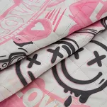 Narzuta pikowana 170x210 KID 17 biała z różowym nadrukiem dziecięcym z kolekcji Design 91 - 4