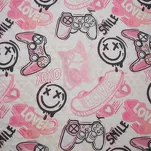 Narzuta pikowana 170x210 KID 17 biała z różowym nadrukiem dziecięcym z kolekcji Design 91 - 2