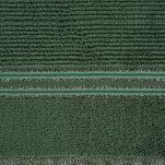 Ręcznik 70x140 FILON ciemna zieleń zdobiony bordiurą w prążki z połyskującą srebrną nicią - 2