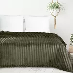 Koc 150x200 SOFT oliwkowy puszysty typu flano z wytłaczanym wzorem Design 91 - 6