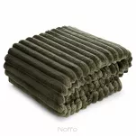 Koc 150x200 SOFT oliwkowy puszysty typu flano z wytłaczanym wzorem Design 91 - 4