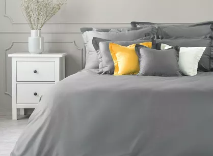 Poszwa na kołdrę bawełniana 160x200 NOVAC stalowa