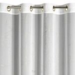 Firana na przelotkach 140x250 HERA biała z szyfonu z szampańskim nadrukiem marmurkowym - 4