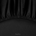 Prześcieradło z bawełny renforce z gumką 140x200 czarne BASIC - 3