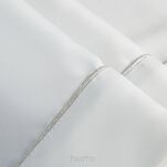 Obrus elegancki 145x240 MADELE biały zdobiony srebrną lamówką - 3
