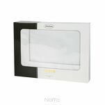 Obrus elegancki 145x240 MADELE biały zdobiony srebrną lamówką - 6