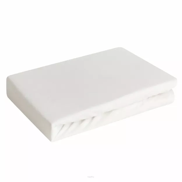 Prześcieradło z bawełny jersey 3 z gumką kremowe 220x200