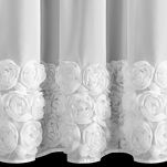 Zazdrostka w tunelu 150x90 ROSES 11 biała Eva Minge z szyfonu z pasem róż 3D - 3