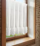 Zazdrostka w tunelu 150x90 ROSES 11 biała Eva Minge z szyfonu z pasem róż 3D - 7