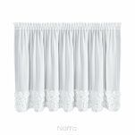 Zazdrostka w tunelu 150x90 ROSES 11 biała Eva Minge z szyfonu z pasem róż 3D - 6