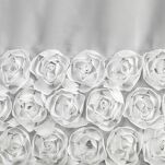 Zazdrostka w tunelu 150x90 ROSES 11 biała Eva Minge z szyfonu z pasem róż 3D - 4