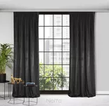 Zasłona na taśmie 140x270 ROSA welwetowa czarna Design 91 - 5