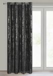 Zasłona na przelotkach 140x250 LIBI czarna z mikrofibry z błyszczącym srebrnym nadrukiem - 5
