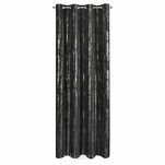 Zasłona na przelotkach 140x250 LIBI czarna z mikrofibry z błyszczącym srebrnym nadrukiem - 10