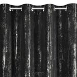 Zasłona na przelotkach 140x250 LIBI czarna z mikrofibry z błyszczącym srebrnym nadrukiem - 4