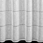 Firana na przelotkach 140x250 KATY biała z etaminy srebrny wzór roślinny - 6