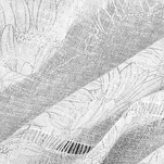 Firana na przelotkach 140x250 KATY biała z etaminy srebrny wzór roślinny - 7